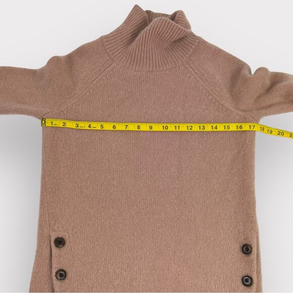 Garnet Hill Side-Button 100% Cashmere Turtleneck Sweater Size XS - Picture 3 of 6